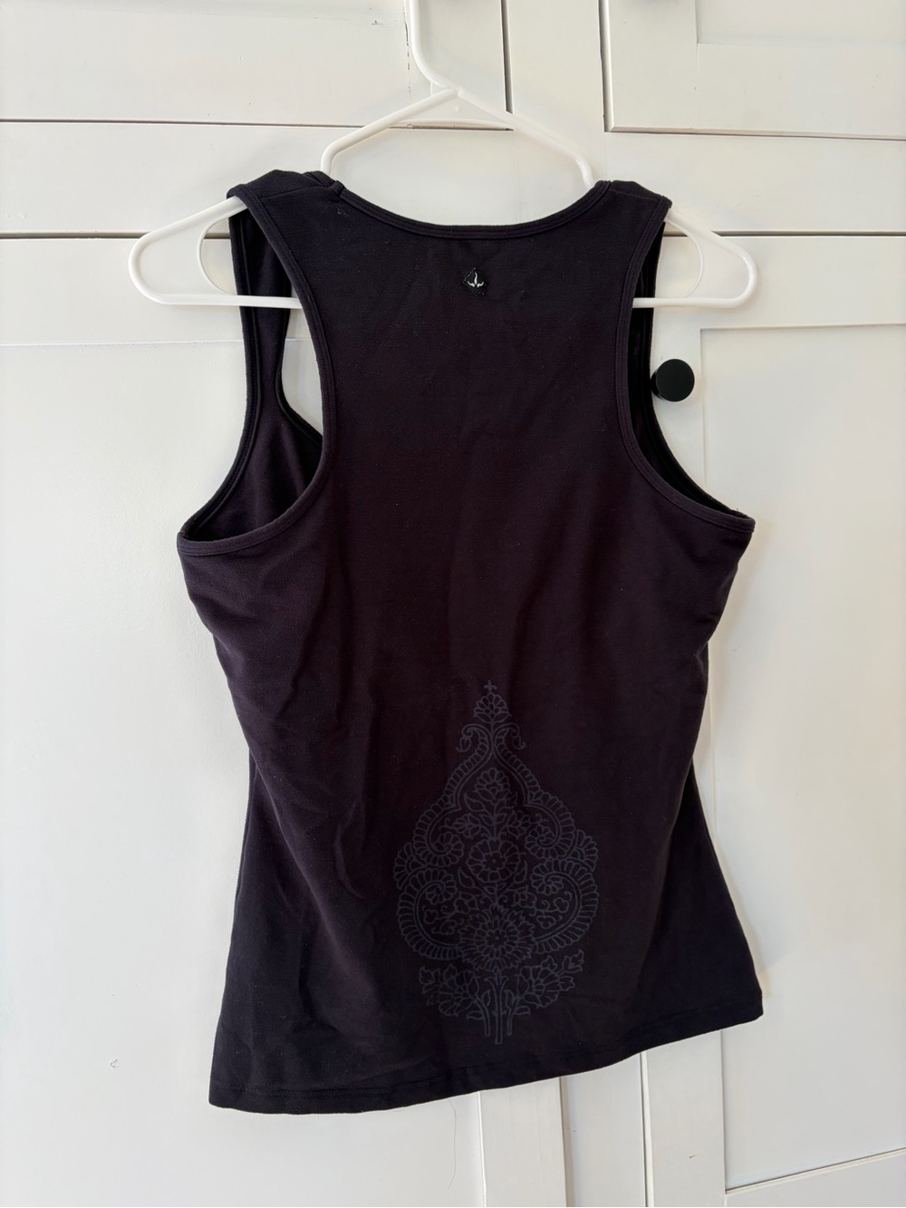 Prana Mahdia Maura Black Floral Mandala Print Yoga Tank Top Size Large - Picture 4 of 9